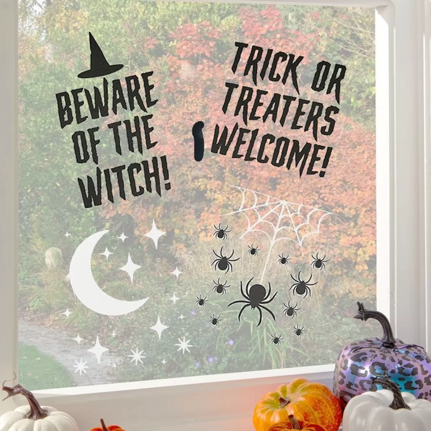 Trick Or Treat Window Clings (4Pk)<Party Delights Fashion