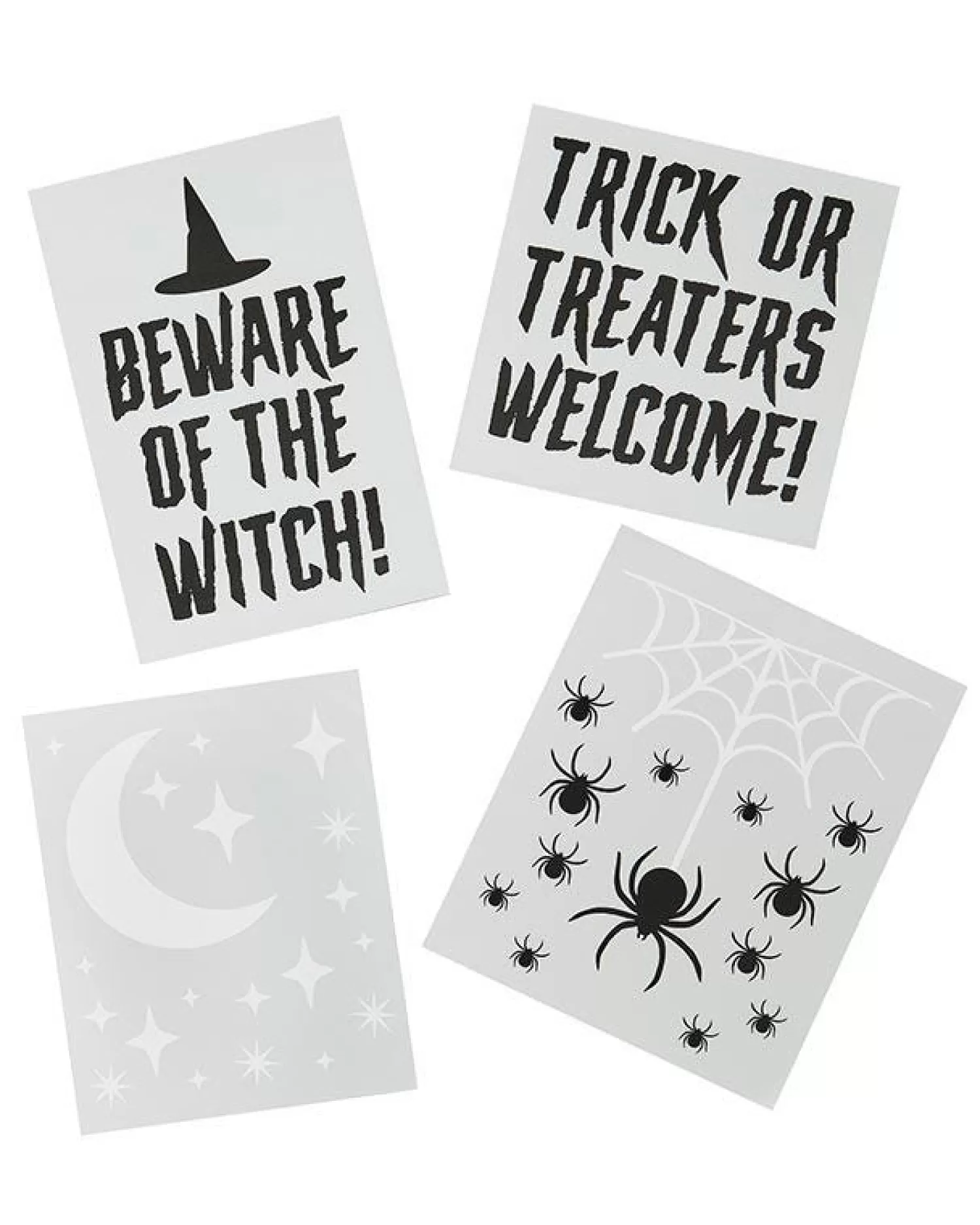 Trick Or Treat Window Clings (4Pk)<Party Delights Fashion