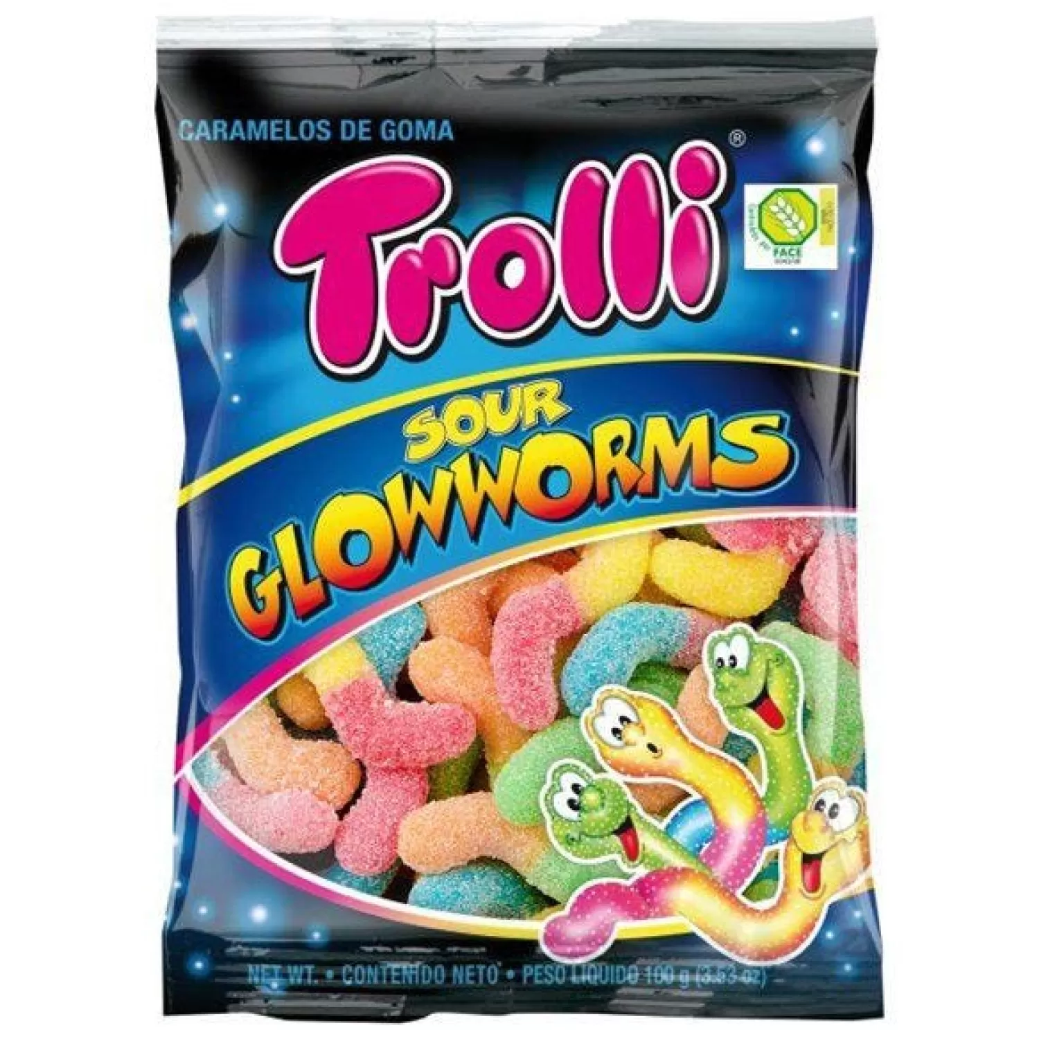 Cheap Party Delights Trolli Sour Glowworms - 200G