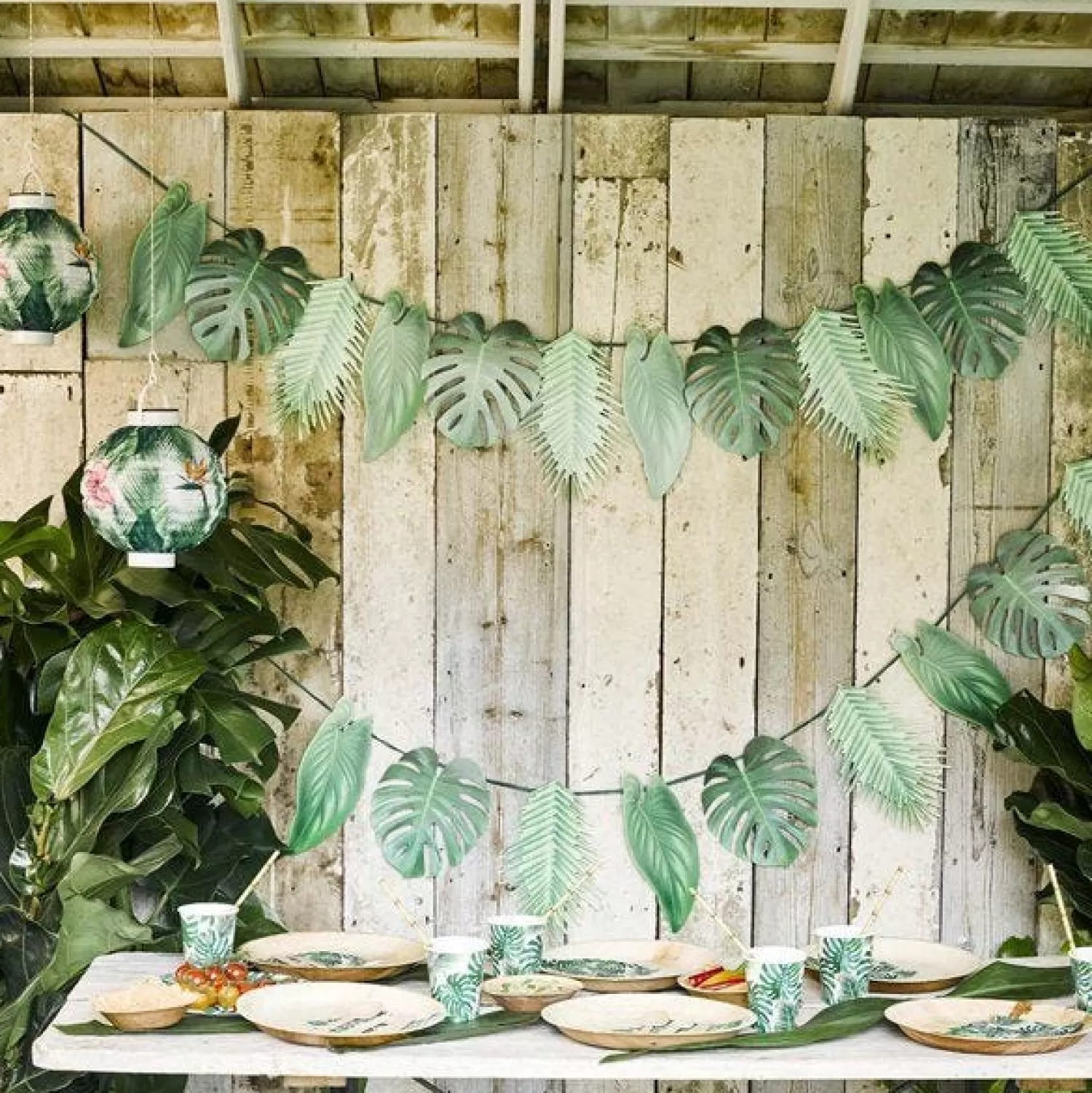 Clearance Party Delights Tropical Fiesta Palm Garland - 1.5M