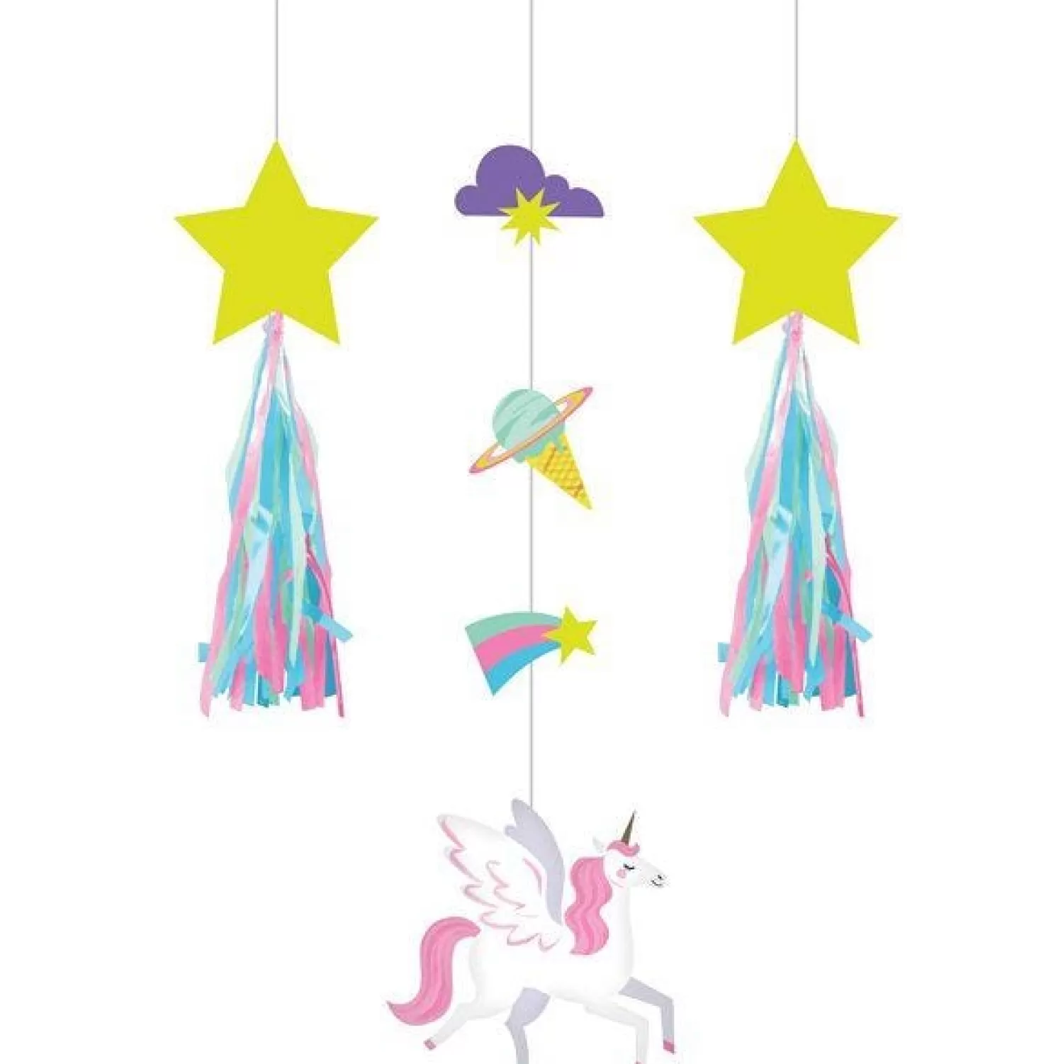 Discount Party Delights Unicorn Galaxy Hanging Decorations