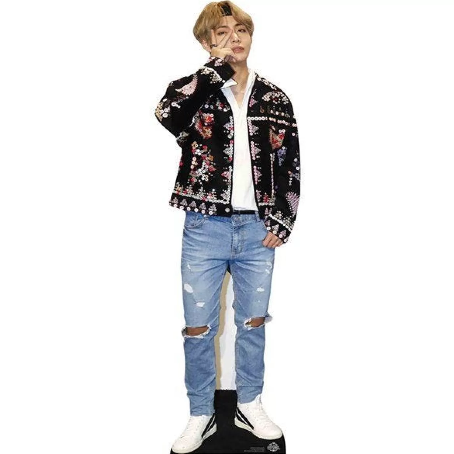 Best Party Delights V (Kim Tae-Hyung) Bts Cardboard Cutout - 90Cm X 29Cm