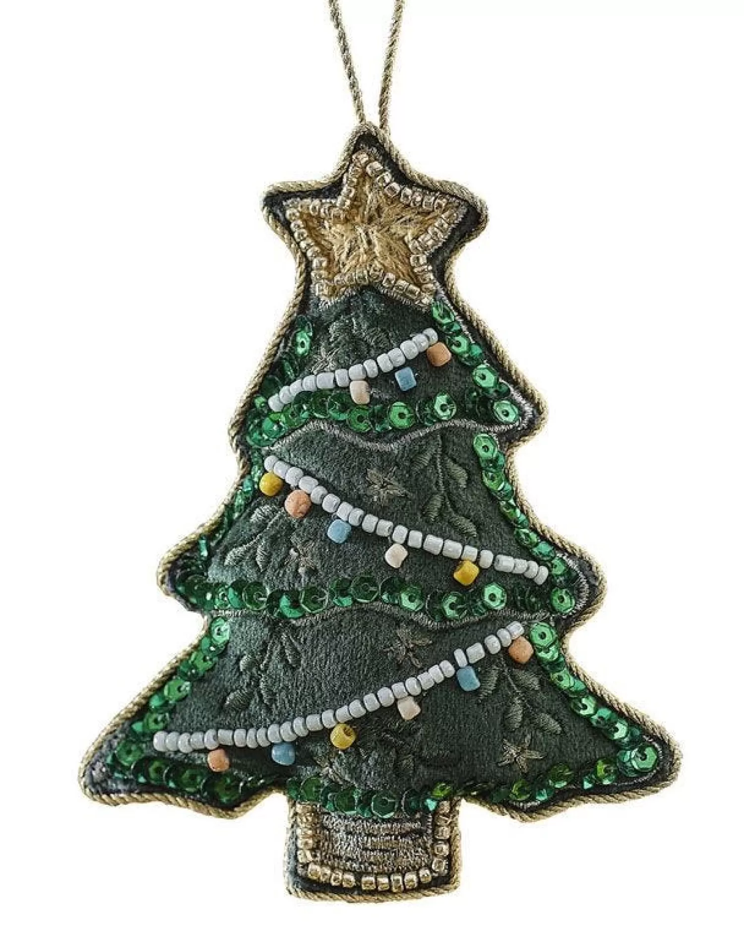 Velvet Embroidered Tree Decoration<Party Delights New