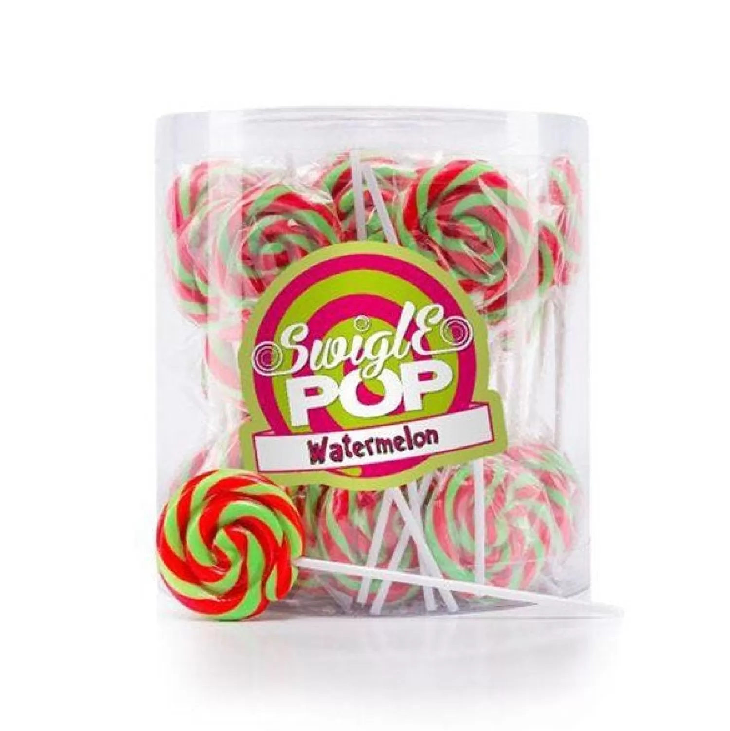 Store Party Delights Watermelon Flavour Swigle Mini Lollipops X50