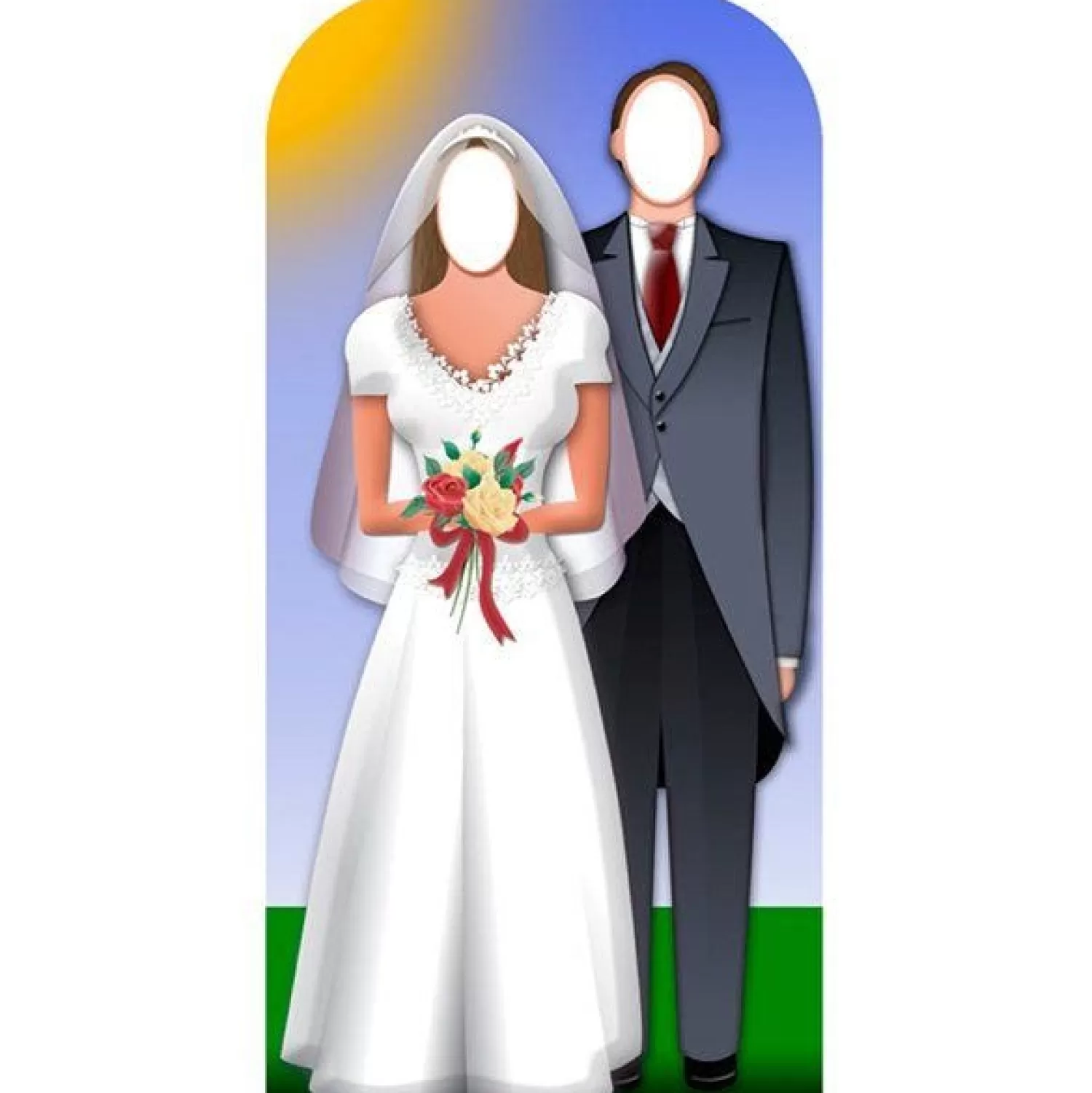 Discount Party Delights Wedding Couple Stand-In Cardboard Photo Prop - 186Cm X 92Cm