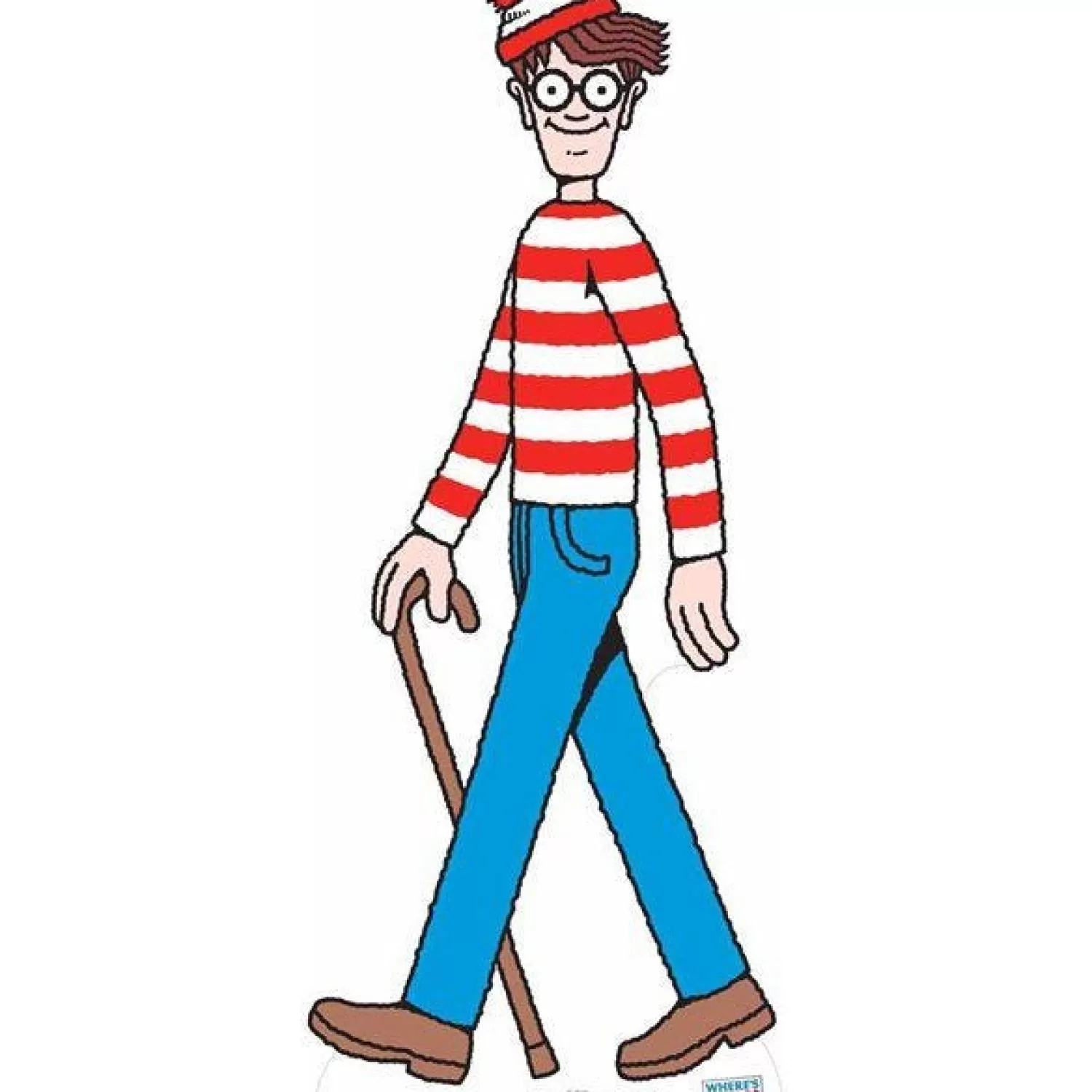 Sale Party Delights Where's Wally Cardboard Cutout - 181Cm X 77Cm