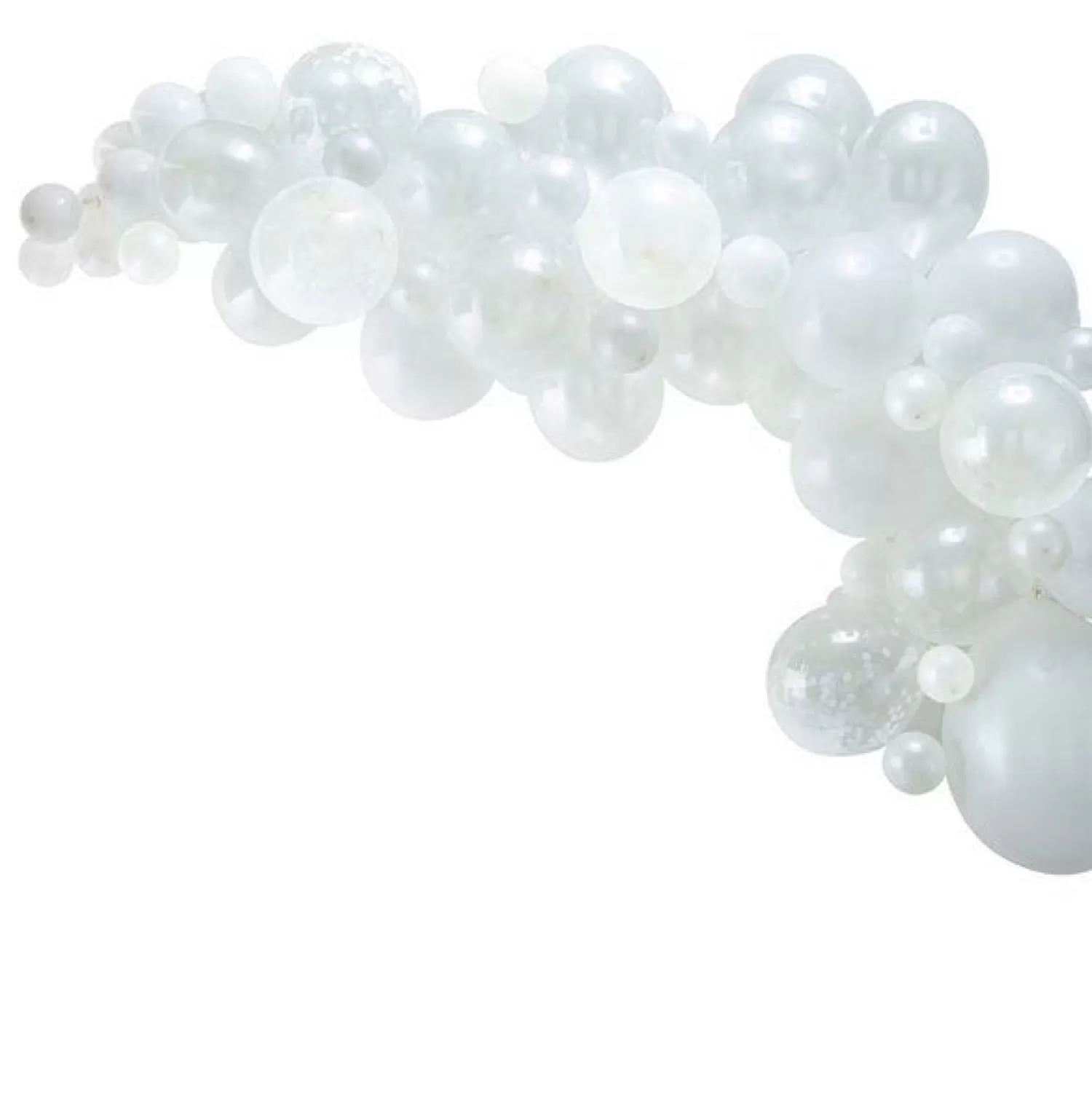 Discount Party Delights White Balloon Arch - 70 Balloons