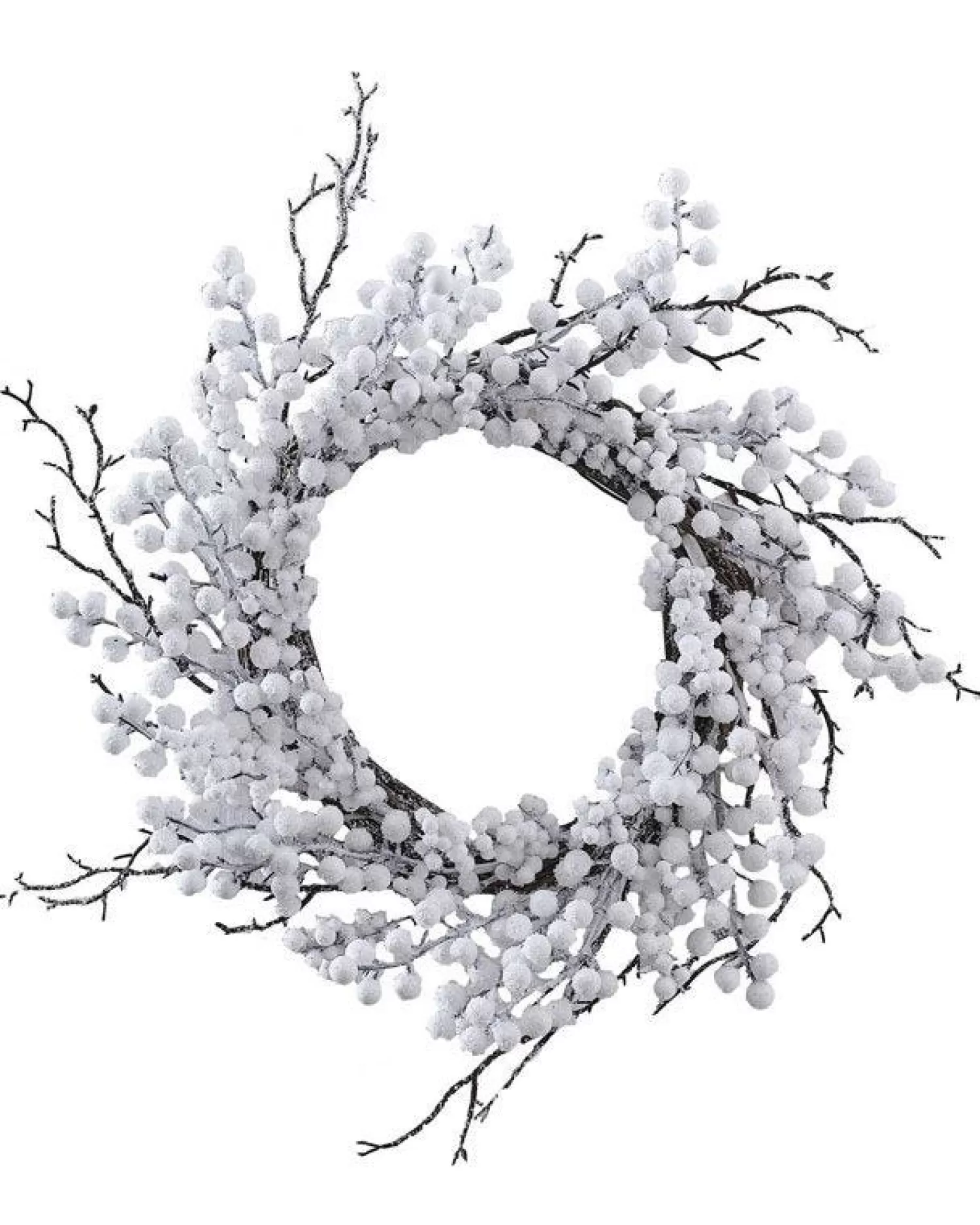 White Berries With Twig Wreath<Party Delights Cheap