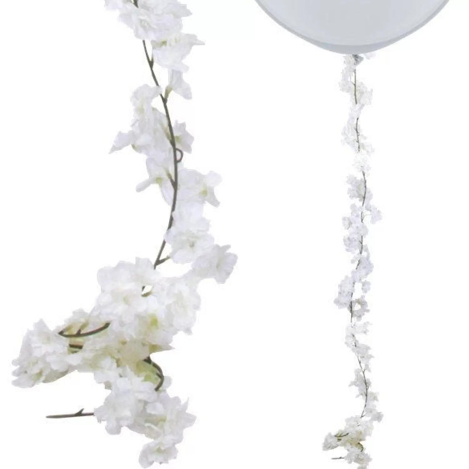 Outlet Party Delights White Blossom Floral Garland - 2.1M