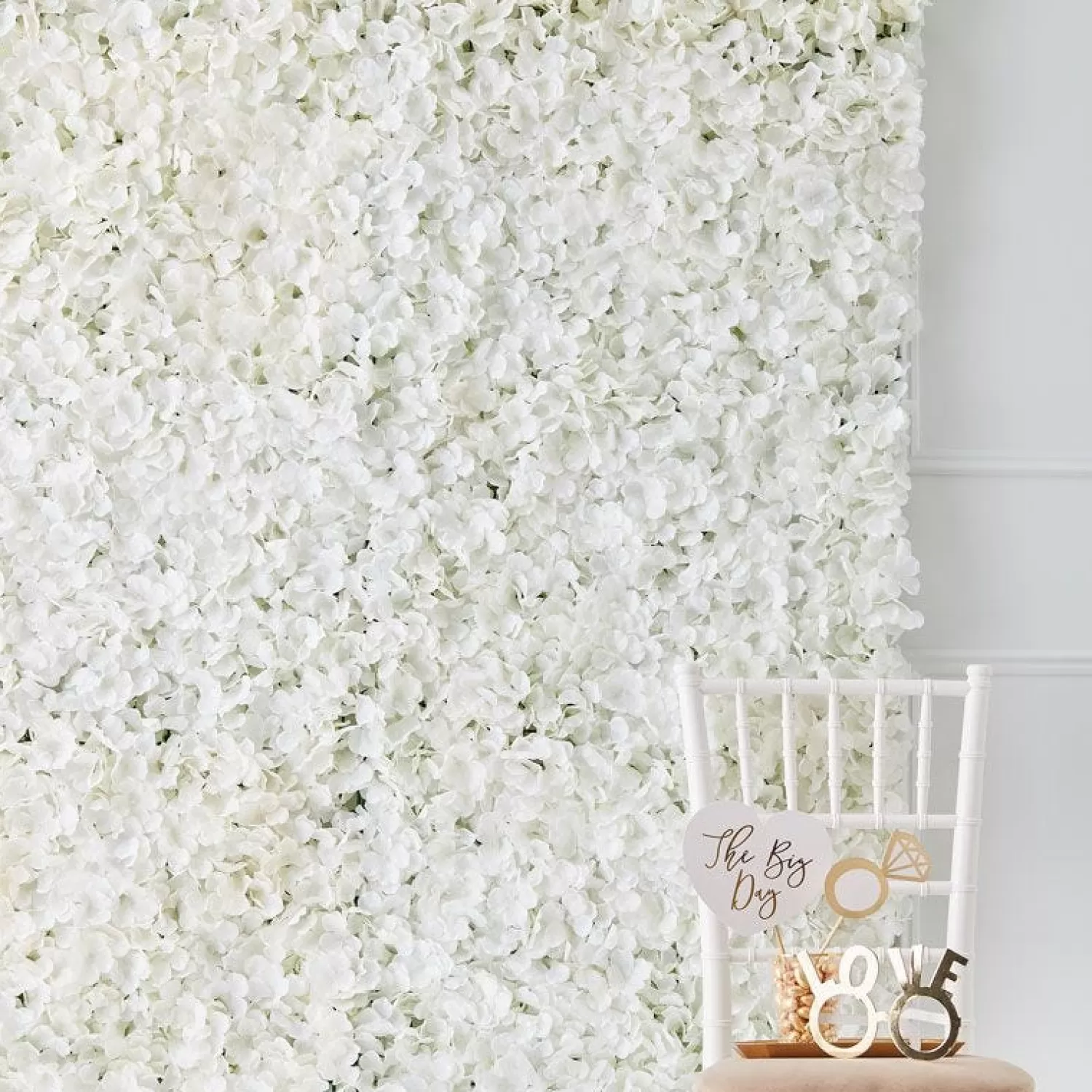 Shop Party Delights White Flower Wall Backdrop Tile - 63Cm X 45Cm