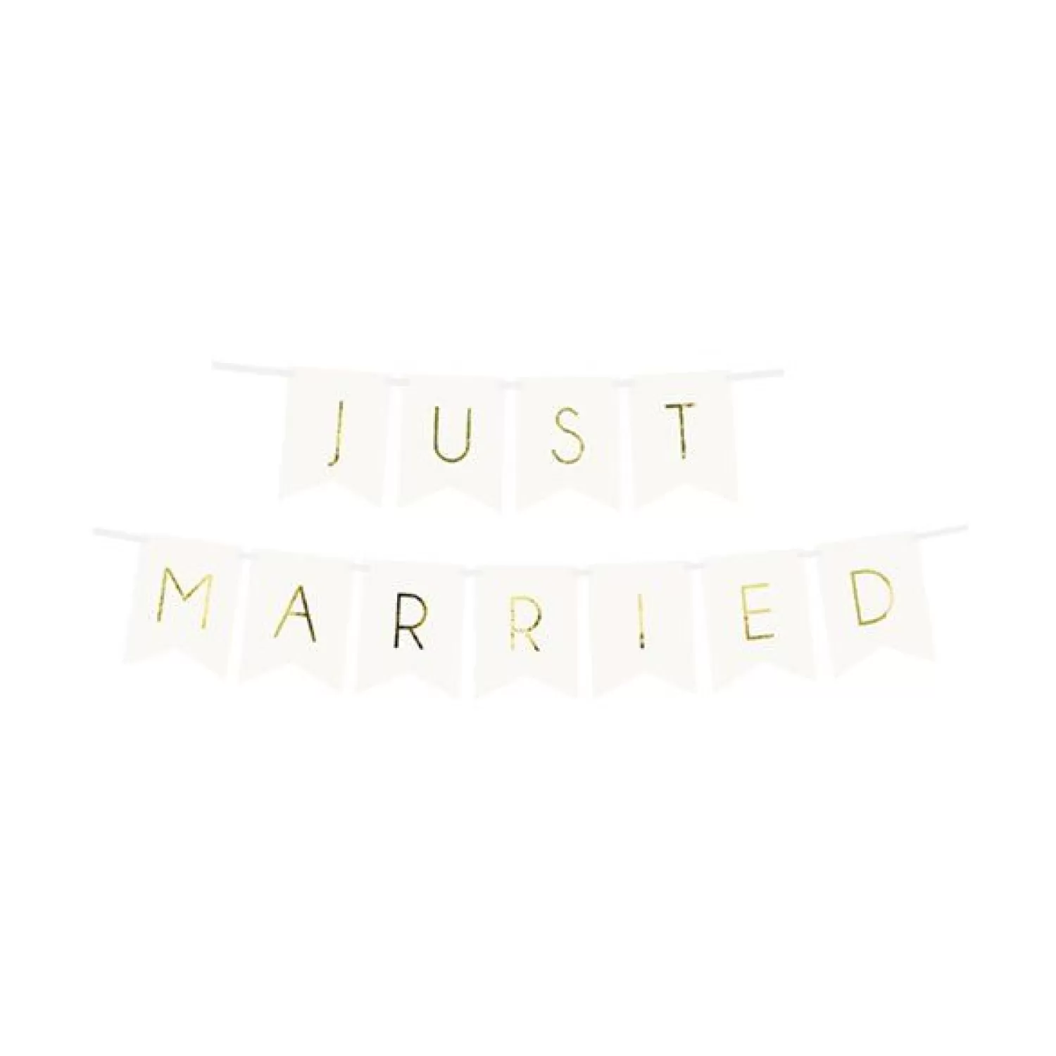 Discount Party Delights White Just Married Bunting - 1.5M