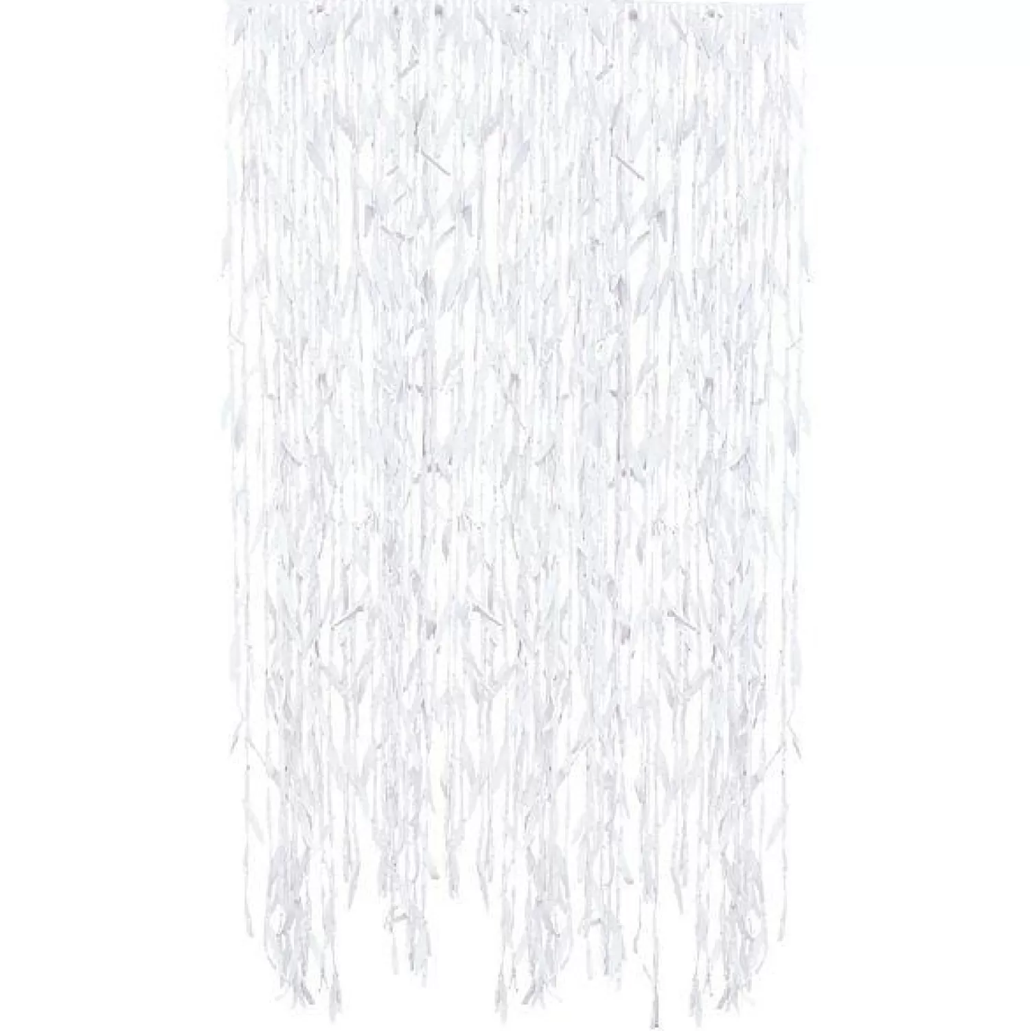 Discount Party Delights White Leaf Ribbon Backdrop