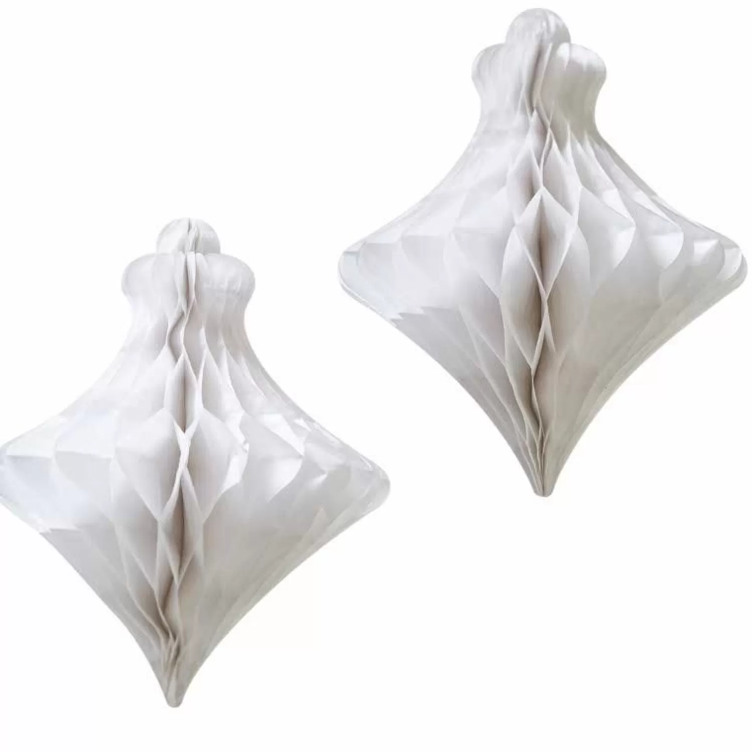 White Paper Honeycomb Baubles - 40Cm (2Pk)<Party Delights Fashion