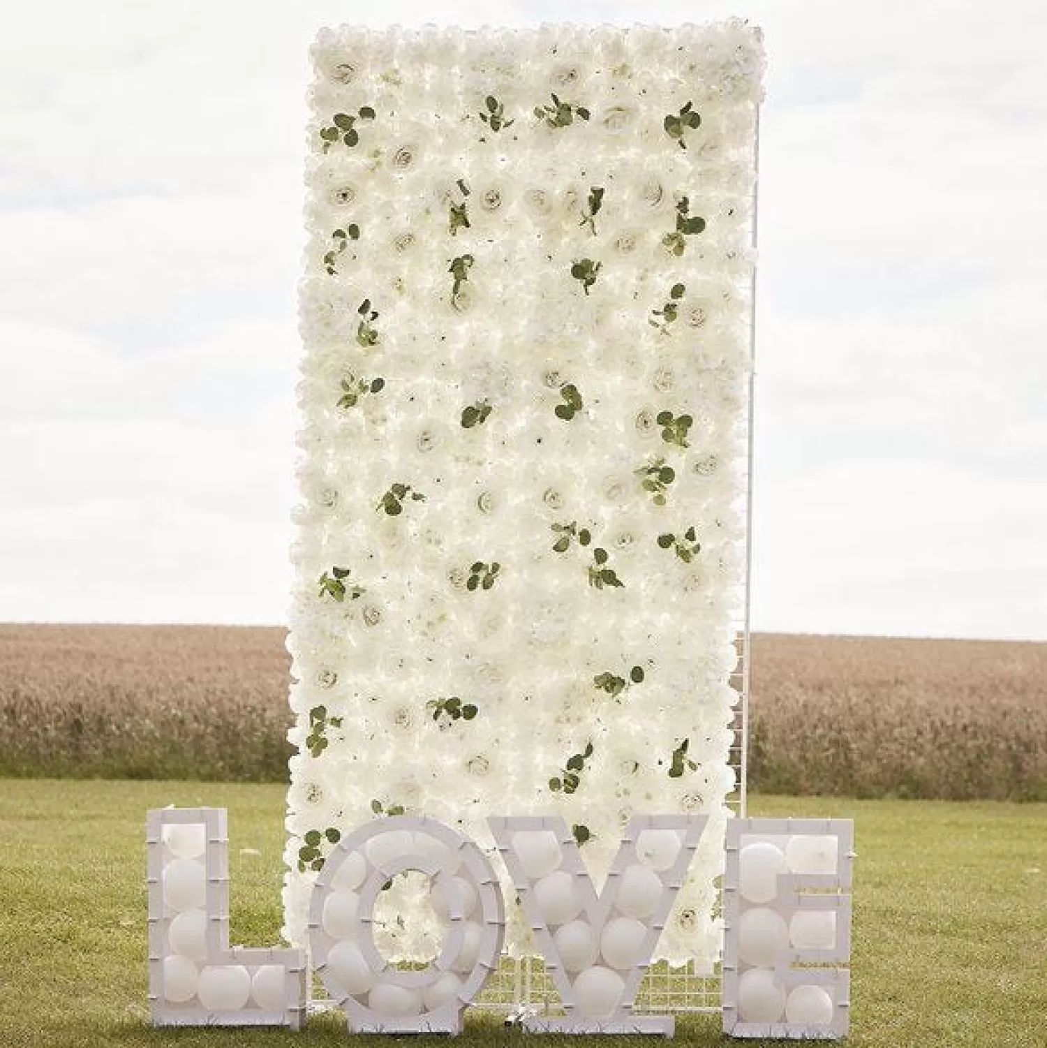 Best Sale Party Delights White Rose Flower Wall Backdrop Tile - 60Cm X 40Cm