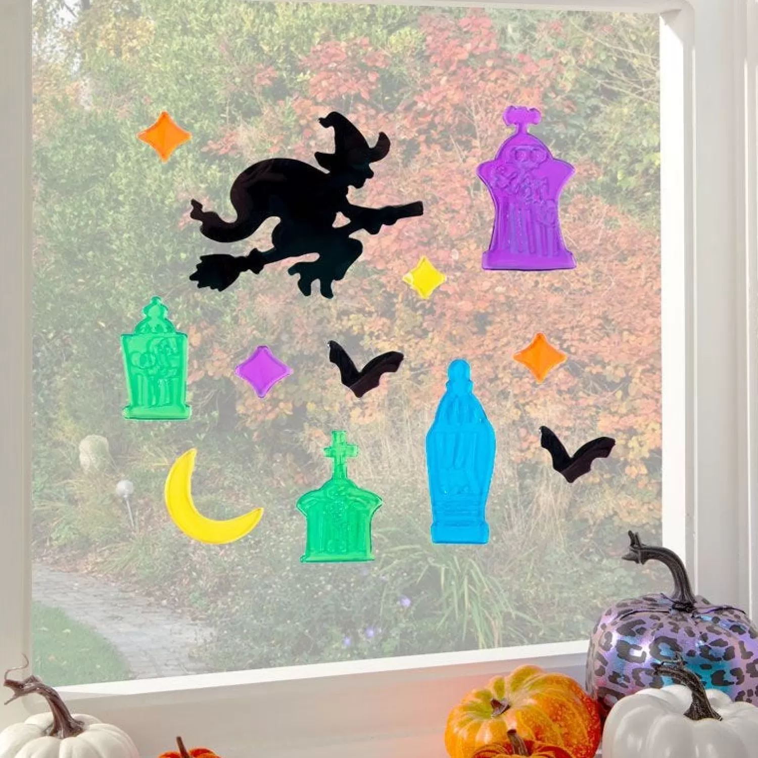 Witch & Tombstone Gel Window Cling<Party Delights Flash Sale