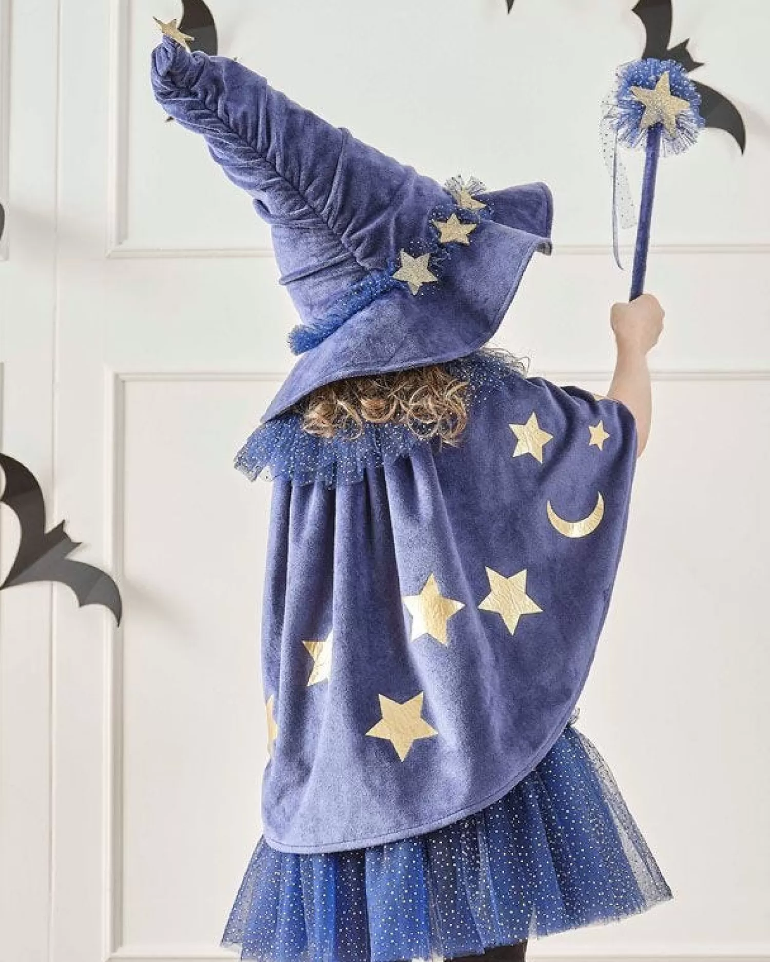 Wizardess Navy Cape<Party Delights Cheap