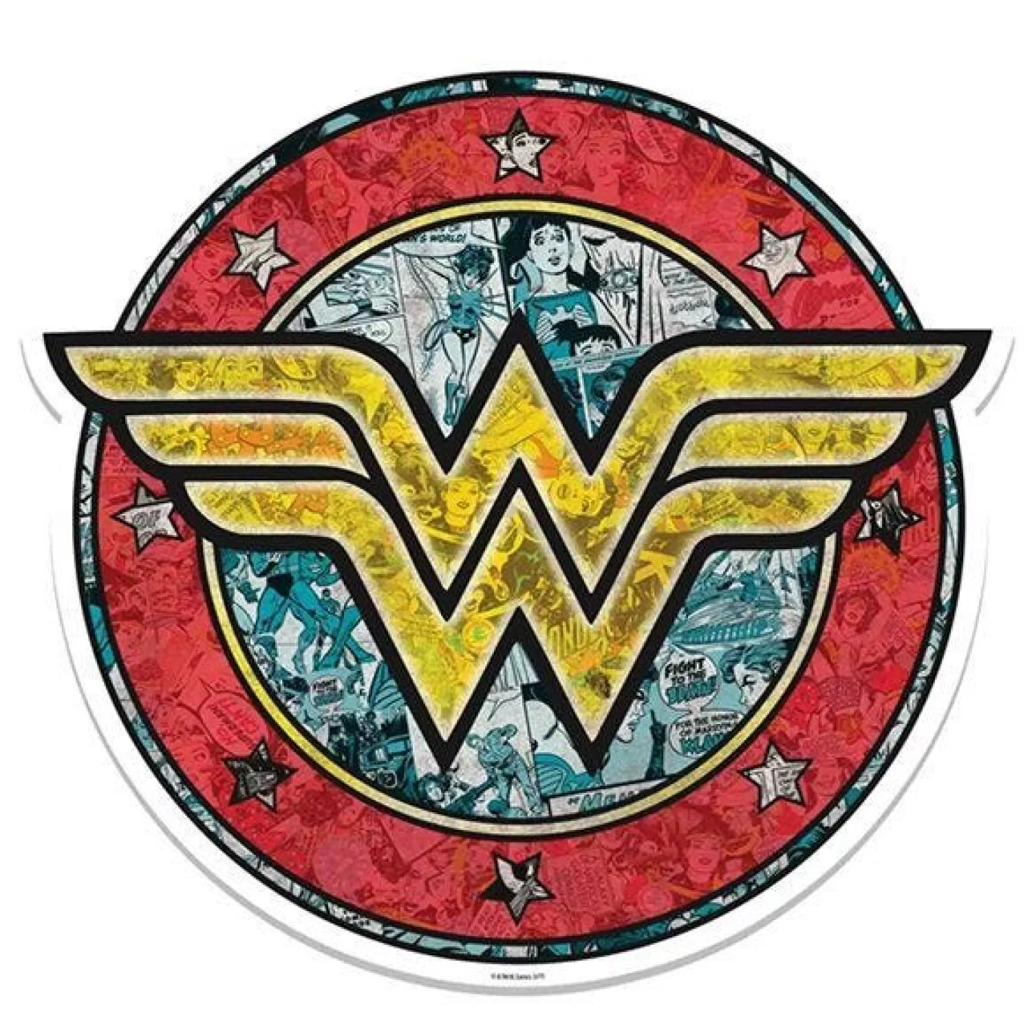 Sale Party Delights Wonder Woman Shield Cardboard Cutout - 72Cm X 68Cm