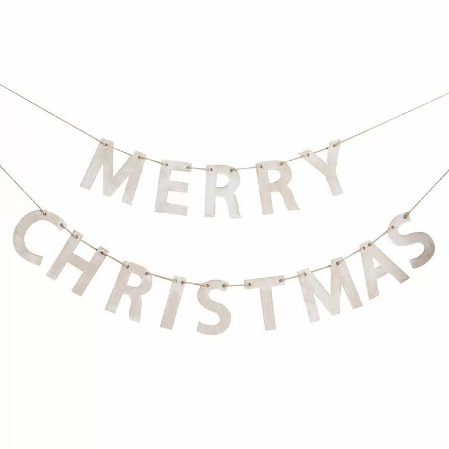 Wooden Merry Christmas Banner - 1.5M<Party Delights Flash Sale