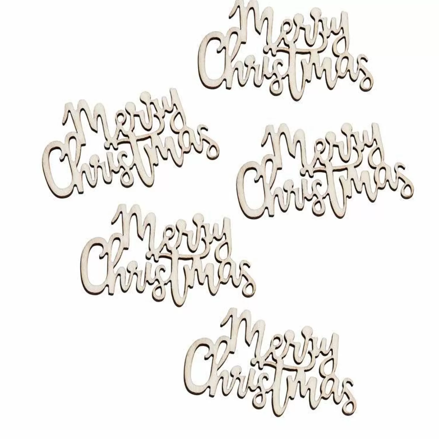 Wooden Merry Christmas Table Confetti (20Pk)<Party Delights Fashion