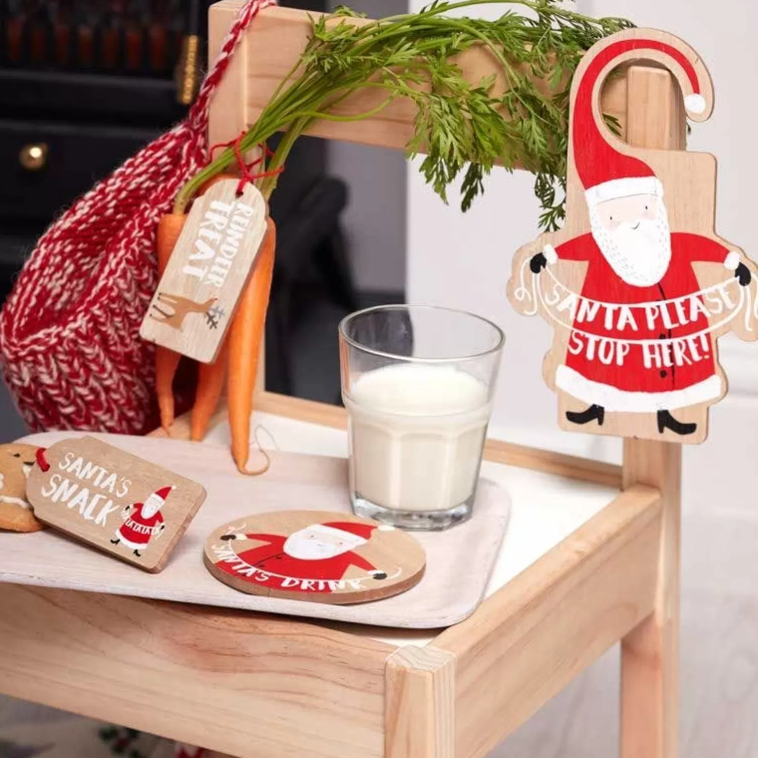 Wooden Santa & Friends Christmas Eve Kit<Party Delights Outlet