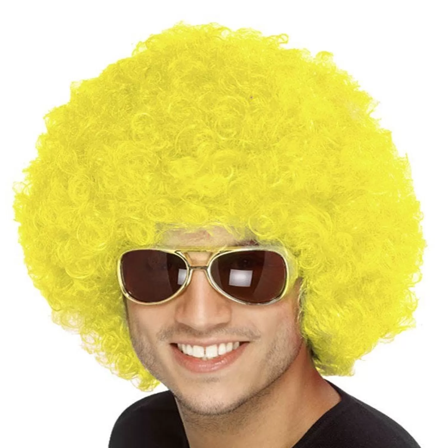 Outlet Party Delights Yellow Afro Wig