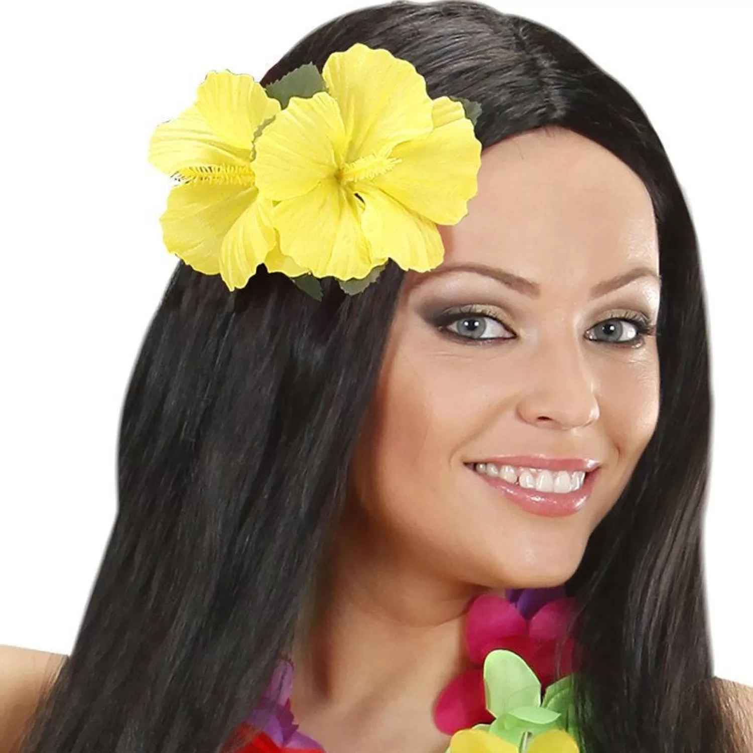 Hot Party Delights Yellow Hibiscus Flower Clip