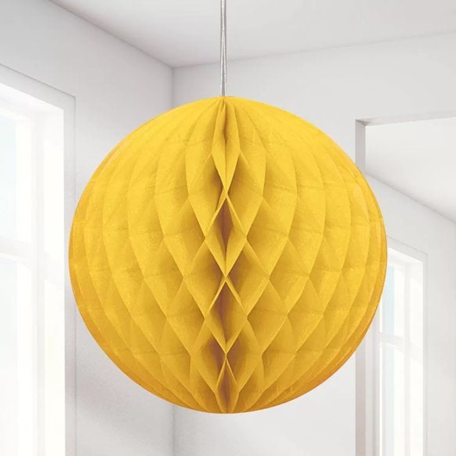 Discount Party Delights Yellow Honeycomb Ball Decoration - 20Cm