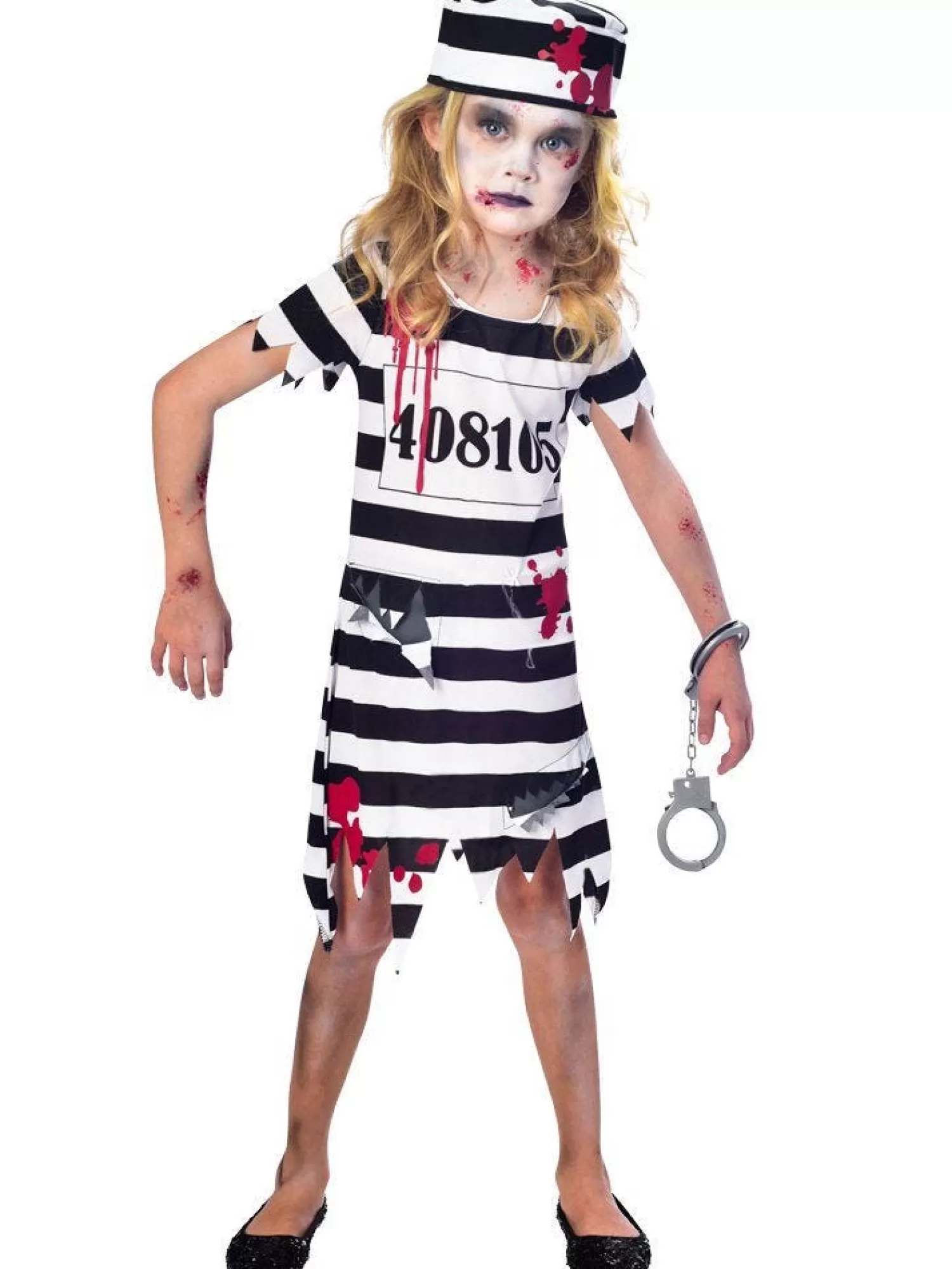 Zombie Convict Girl - Child Costume<Party Delights Hot