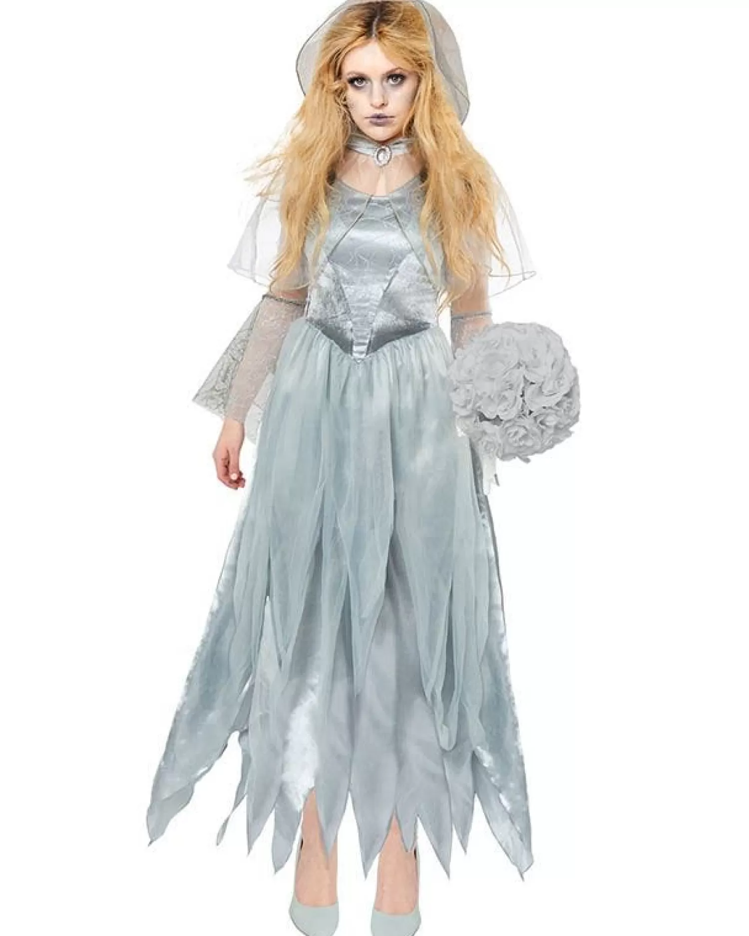 Zombie Ghost Bride - Adult Costume<Party Delights Store