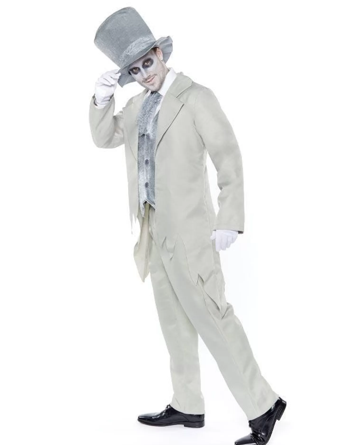 Zombie Ghost Groom -Adult Costume<Party Delights Sale