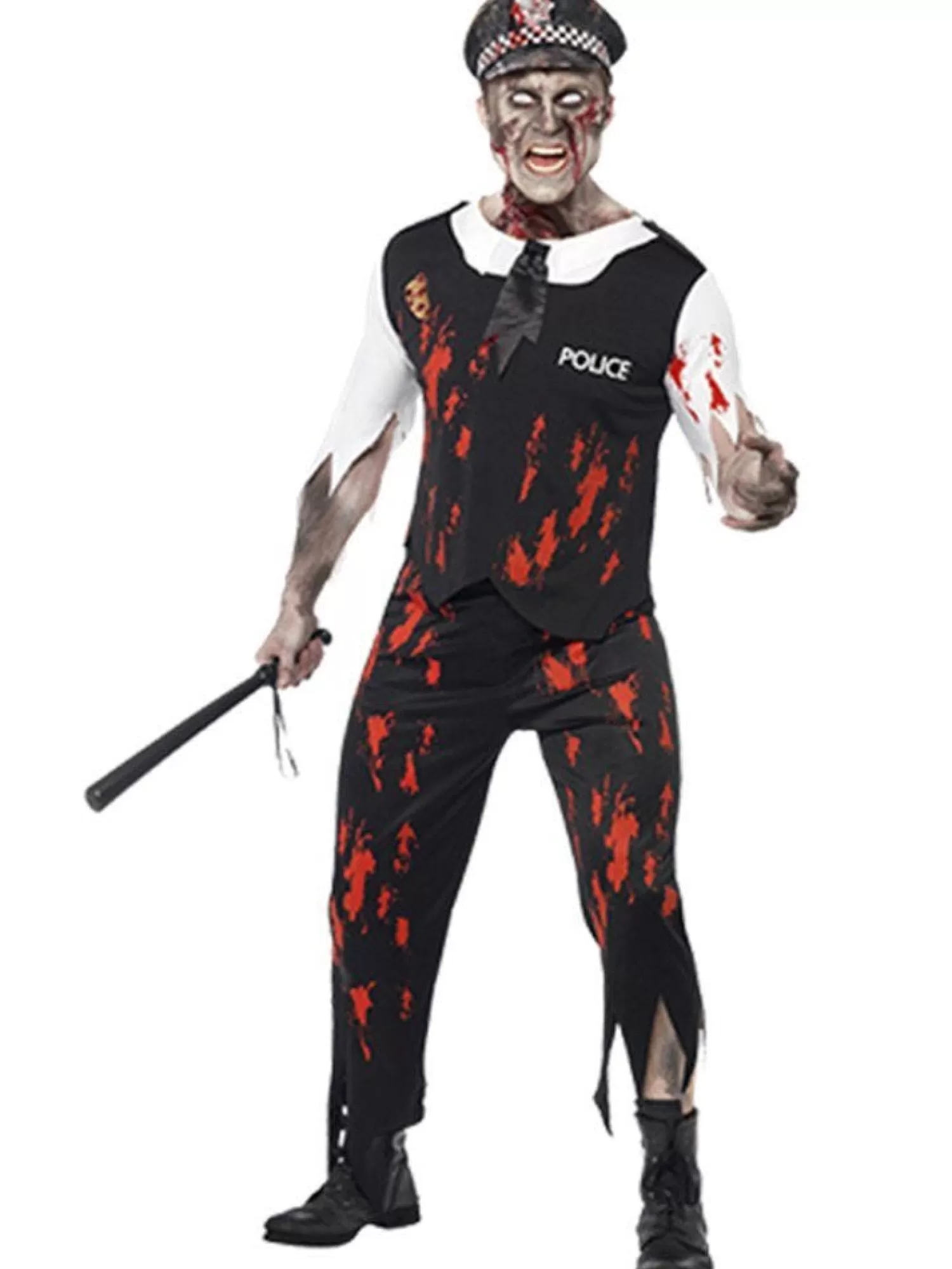 Zombie Policeman - Adult Costume<Party Delights Clearance