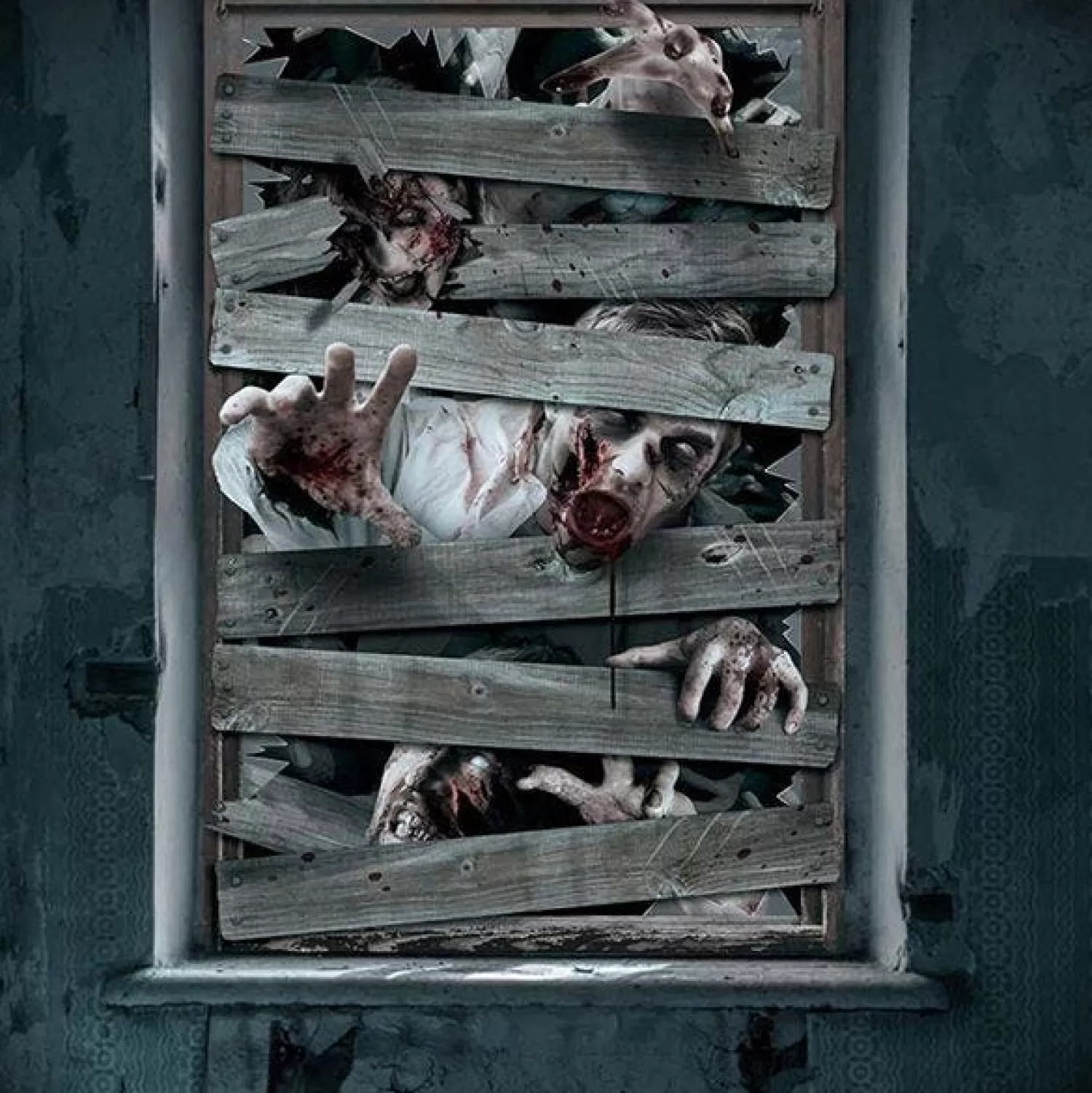 Zombie Window Decoration - 80 X 120Cm<Party Delights Fashion